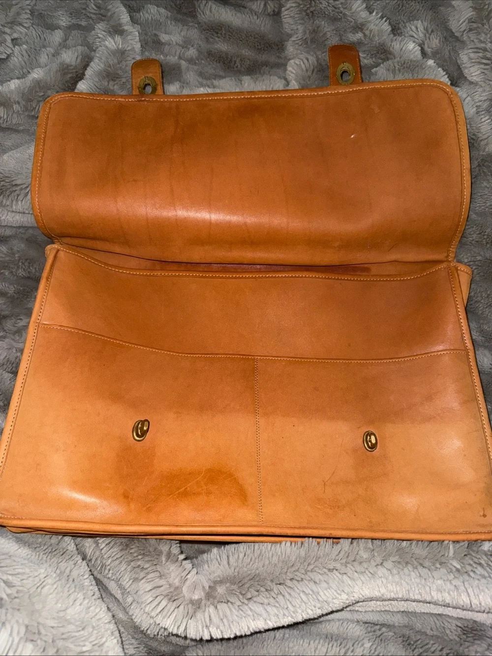 Coach Tan Leather Briefcase Satchel